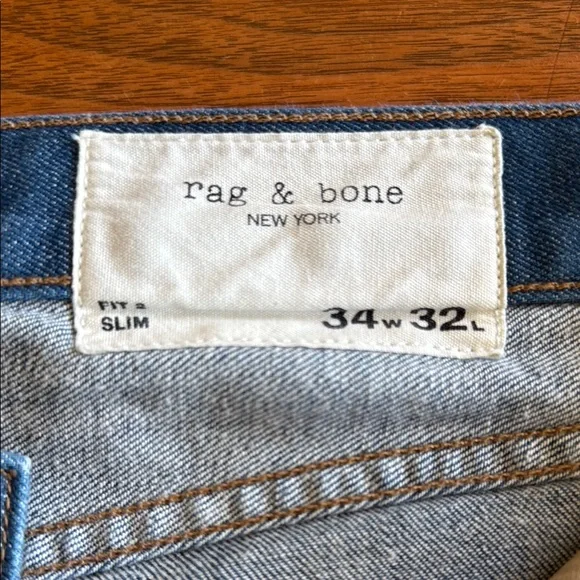 rag & bone Classic Indigo Slim Jeans - Picture 2 of 3